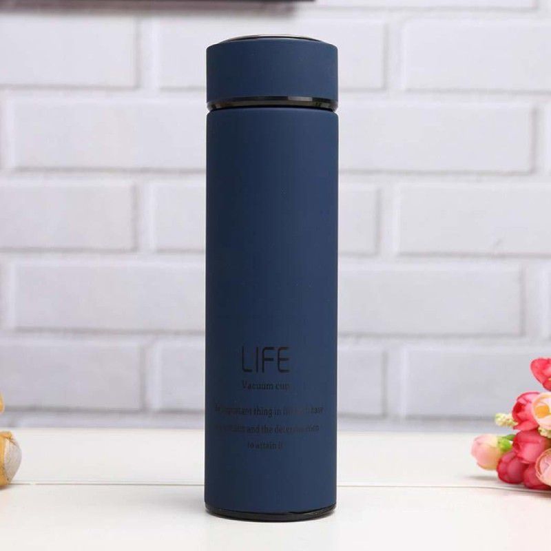 GVJ TRADERS Stainless Steel Life Free Thermos Travel Water Bottle 450 ml Bottle  (Pack of 1, Multicolor, Steel)