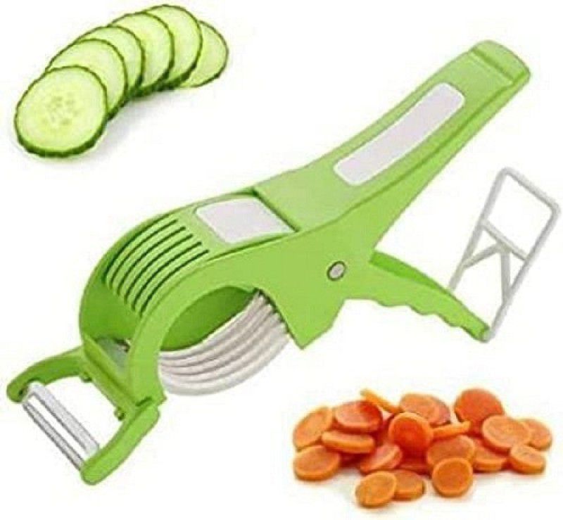 IGNITO 2 IN 1 Plastic Vegetable Cutter Peeler with Stainless Steel Blades and Serrated Electric Peeler