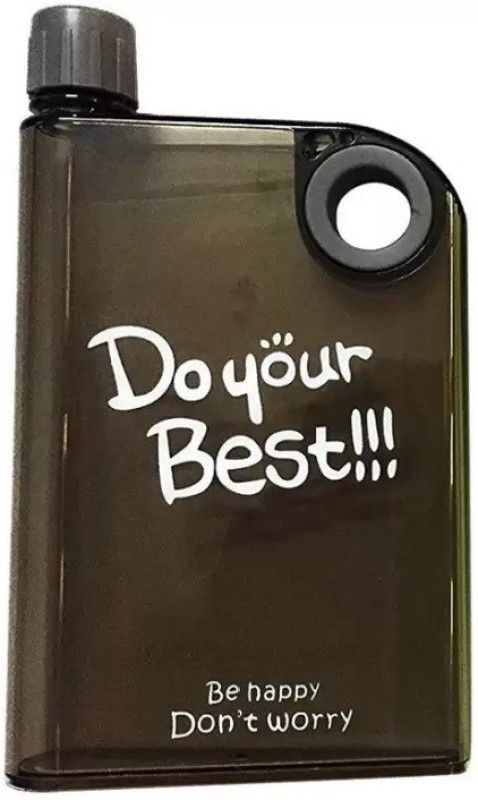 Online Store Do Your Best Printed Notebook Water Bottle 380 ml Bottle  (Pack of 1, Multicolor, Plastic)
