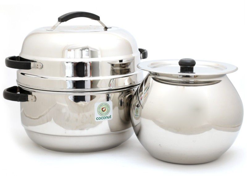 COCONUT Choodarapetty Thermal Rice Cooker / Cook & Serve Pot Steel Steamer  (1 L)