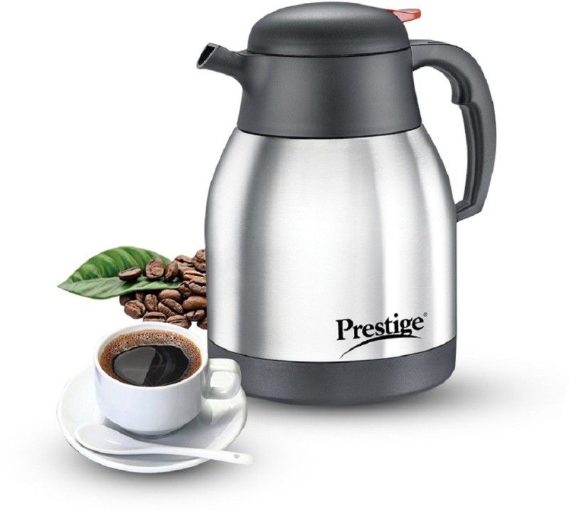 Prestige Thermo-Pot PSCF Stainless Steel Coffee & Tea 1500 ml Flask  (Pack of 1, Silver, Black, Steel)