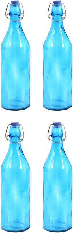 Cynopal Classic 1000 ml Bottle  (Pack of 4, Blue, Glass)