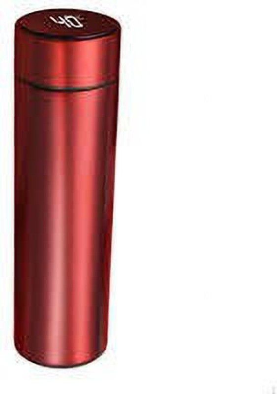Fryio Portable Thermos Double Layer Insulated Straight Cup Thermal Bottle FR82 500 ml Flask  (Pack of 1, Red, Steel)