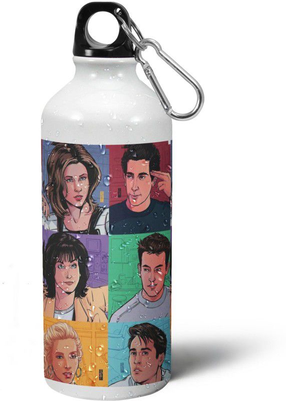 Morons Friends Series Characters All Together For Girls & Friends Fan 600 ml Bottle  (Pack of 1, Multicolor, Aluminium)