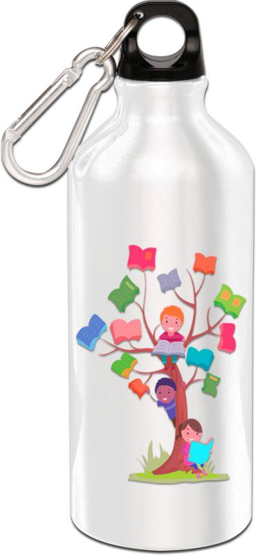 Koolzprint Tree cartoon printed sipper water bottle for kids 600 ml Bottle  (Pack of 1, Multicolor, Aluminium)