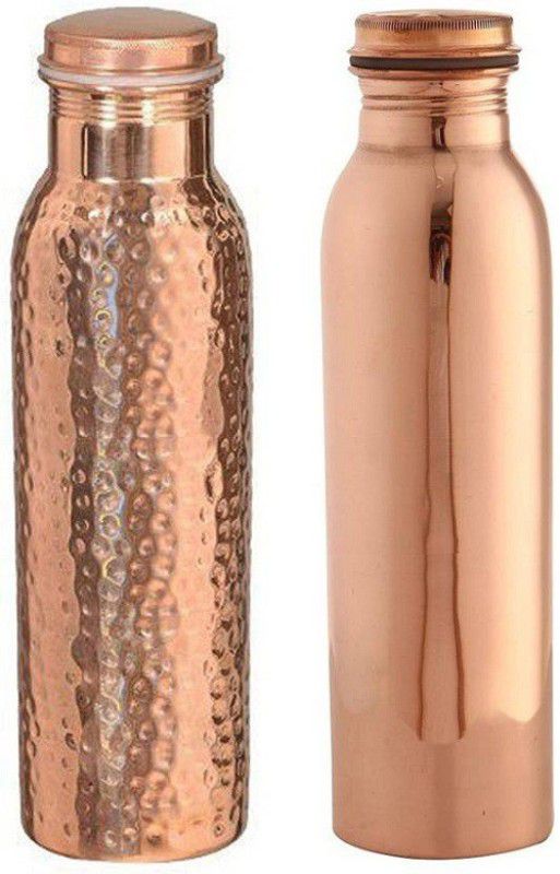 SUNNY Pure Copper Water (Set- 2) 750 ml Bottle  (Pack of 2, Steel/Chrome, Copper)
