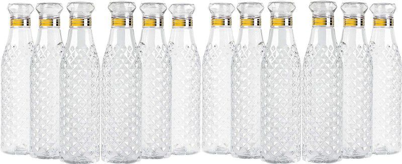 darkhood Nency Design Plastic Fridge,office,Home Water Bottle 1000 ml Bottle  (Pack of 12, Clear, Plastic)