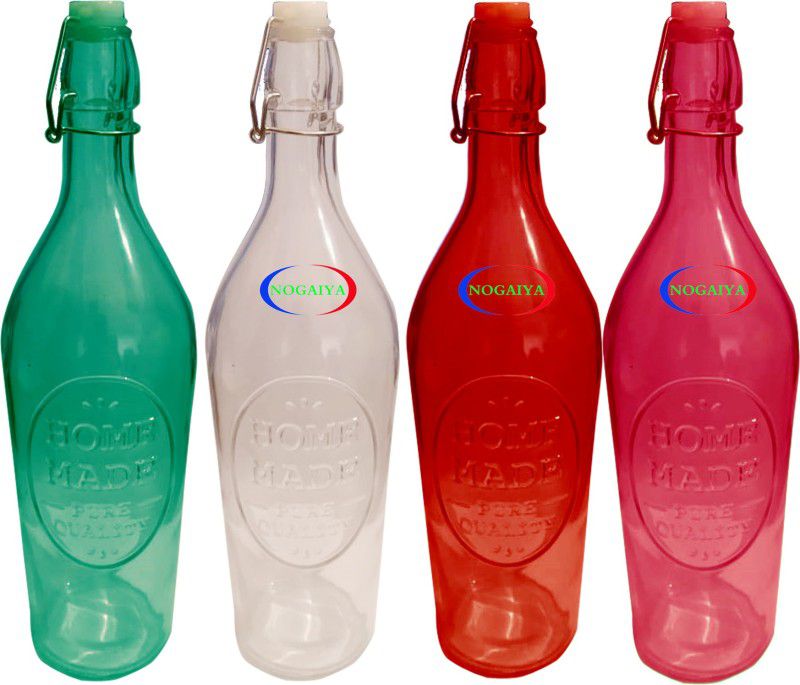 GLAMOROUS CTET34 1000 ml Bottle  (Pack of 4, Multicolor, Glass)