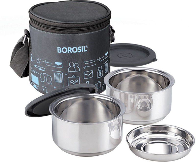 BOROSIL CFDWSET2NL14 2 Containers Lunch Box  (560 ml)