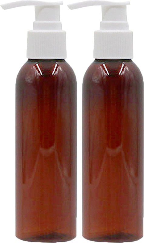 FUTURA MARKET 200ml Amber bottle + White Pump for Herbal & Natural Beauty Care/ Self Care 200 ml Spray Bottle  (Pack of 2, Brown, Plastic)