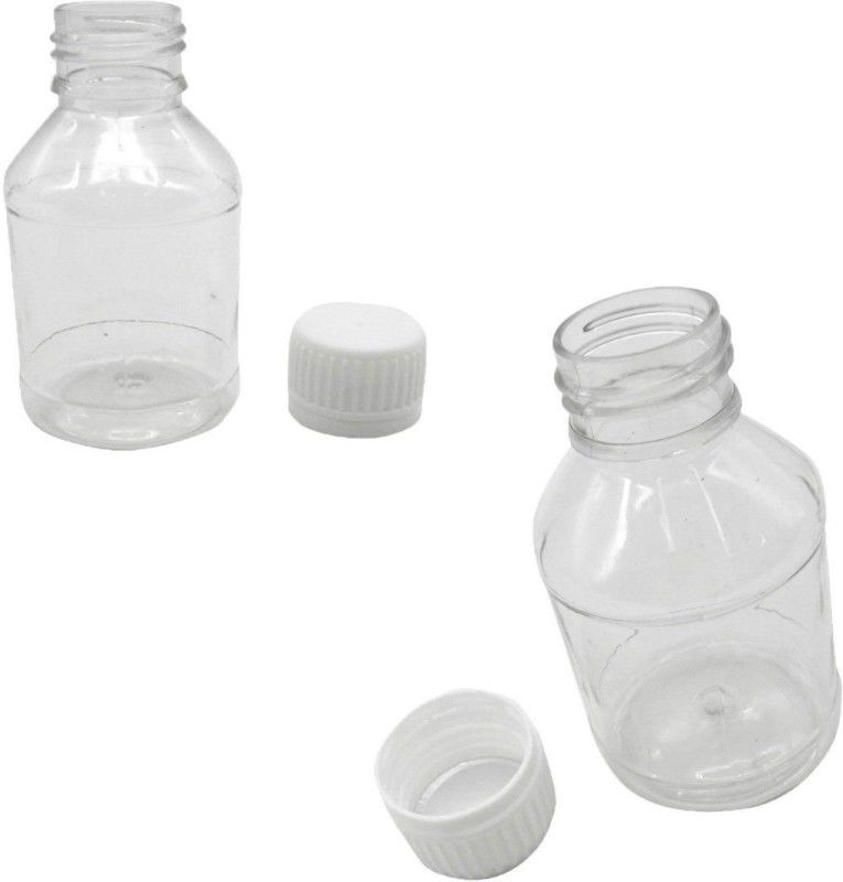 DIY Crafts Empty Pet Mini Storage Bottles with Screw Cover Cap(Pack of 10) 100 ml Bottle  (Pack of 1, Multicolor, Plastic)