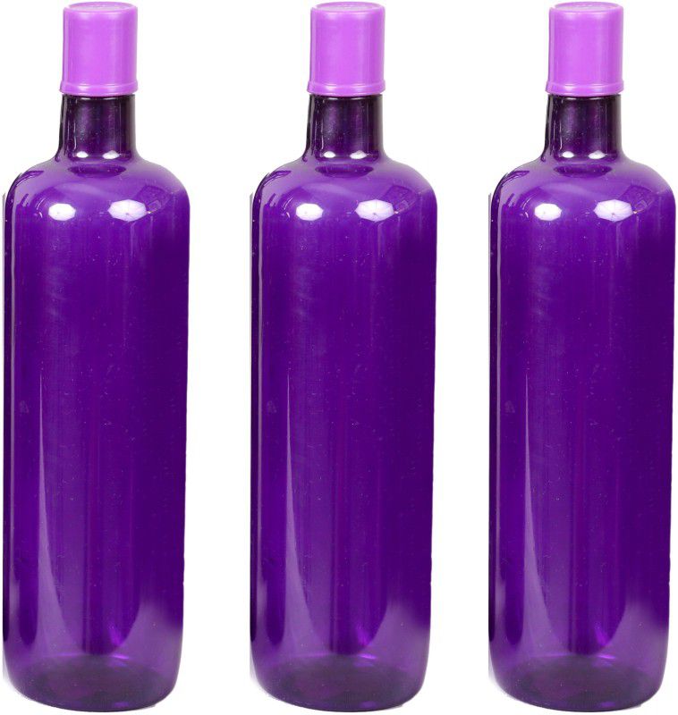 Classy Water Bottles, Set of 3, Italia 1000 ml Bottle  (Pack of 3, Purple, Plastic)