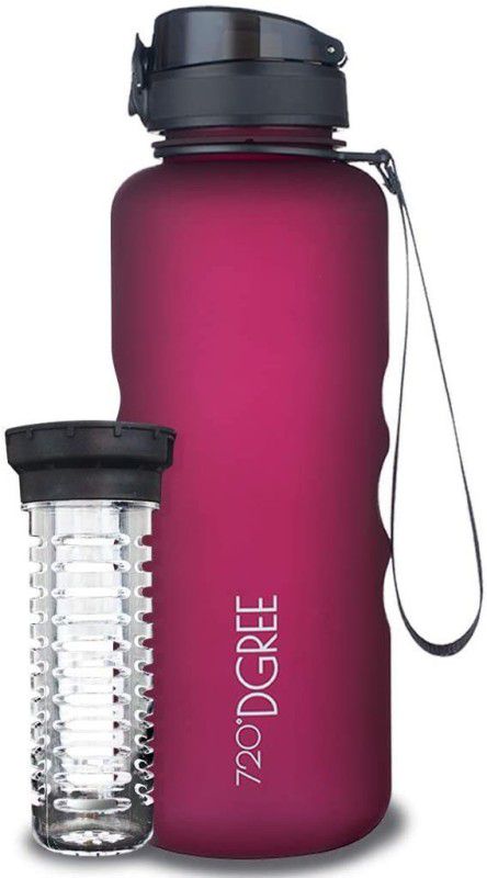 720°DGREE Tritan Fruit Infuser BPA Free | 100% Leak Proof | Gym Fitness Sports Yoga Travel | 1500 ml Bottle  (Pack of 1, Red, Tritan)
