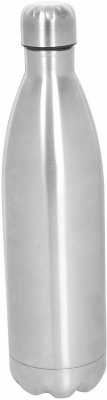 LP London paree Vaccum Insulated Water Bottle with Copper Coating Inside for Better Hot and Cold 1000 ml Bottle  (Pack of 1, Silver, Steel)