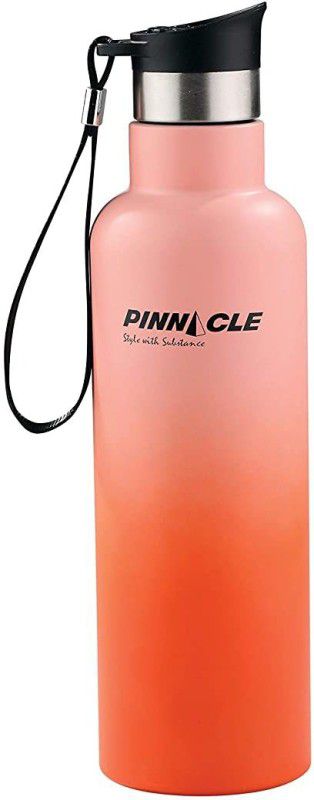 Pinnacle Thermo by Pinnacle Insulated Vacuum Bottle - Flask , 750 ml, Red Colour, 24 hours Hot and Cold, 750 ml Flask  (Pack of 1, Black, Red, Steel)