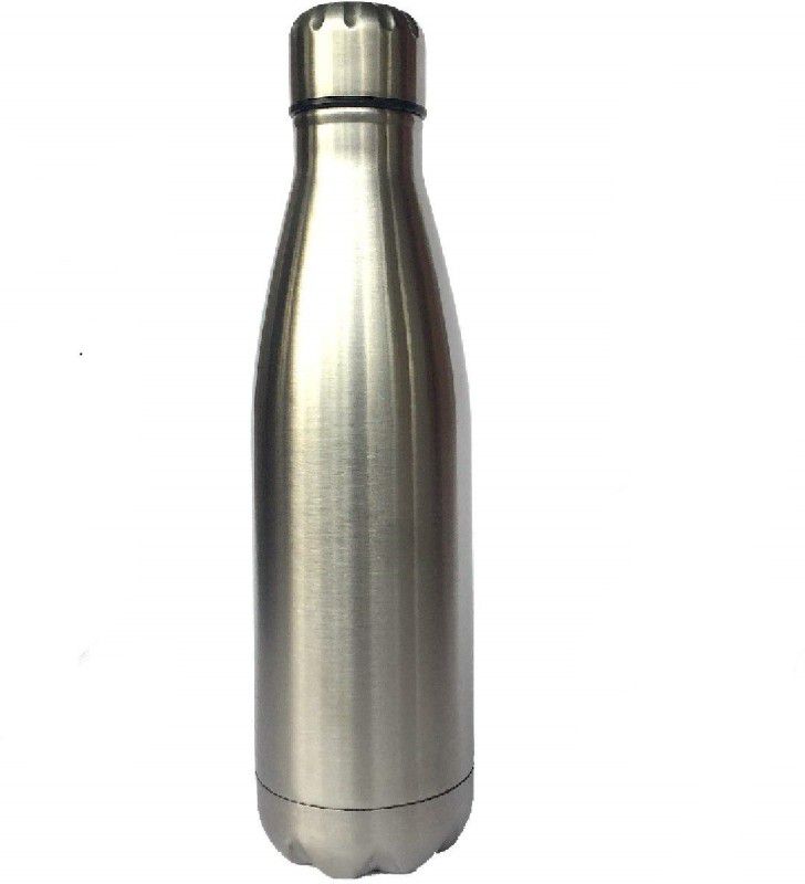 Kavid Water Traveling Bottle 350 ml Bottle  (Pack of 1, Silver, Steel)