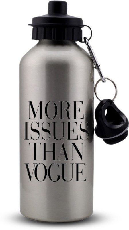 Shoppers Bucket More Issue Than Vogue Bottle with Double Cap 600 ml Bottle  (Pack of 1, Silver, Steel)