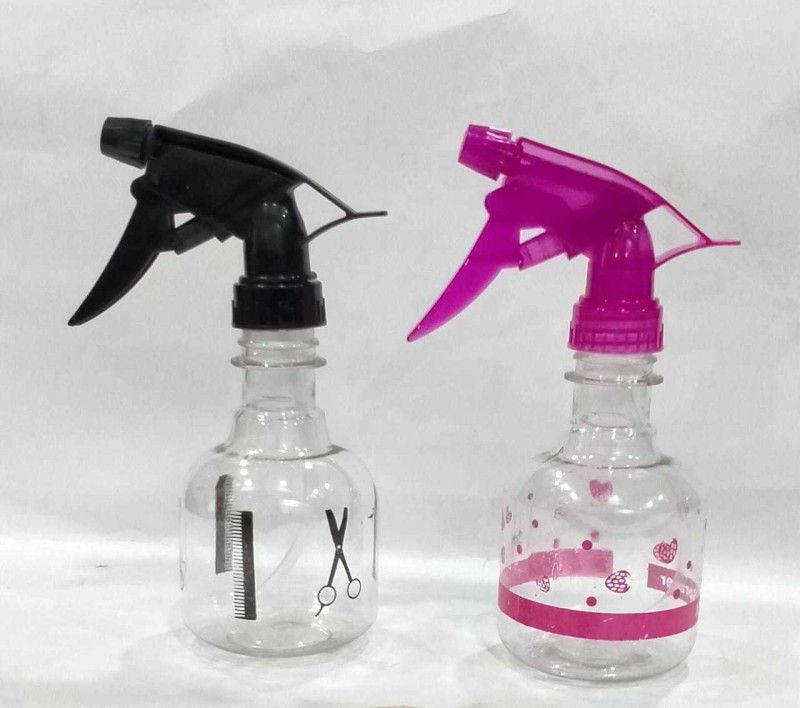 0 dirty Spray or Mist Bottle | Multipurpose Plastic Unbreakable Sprayer 250 ml Spray Bottle  (Pack of 2, Pink, Black, Plastic)
