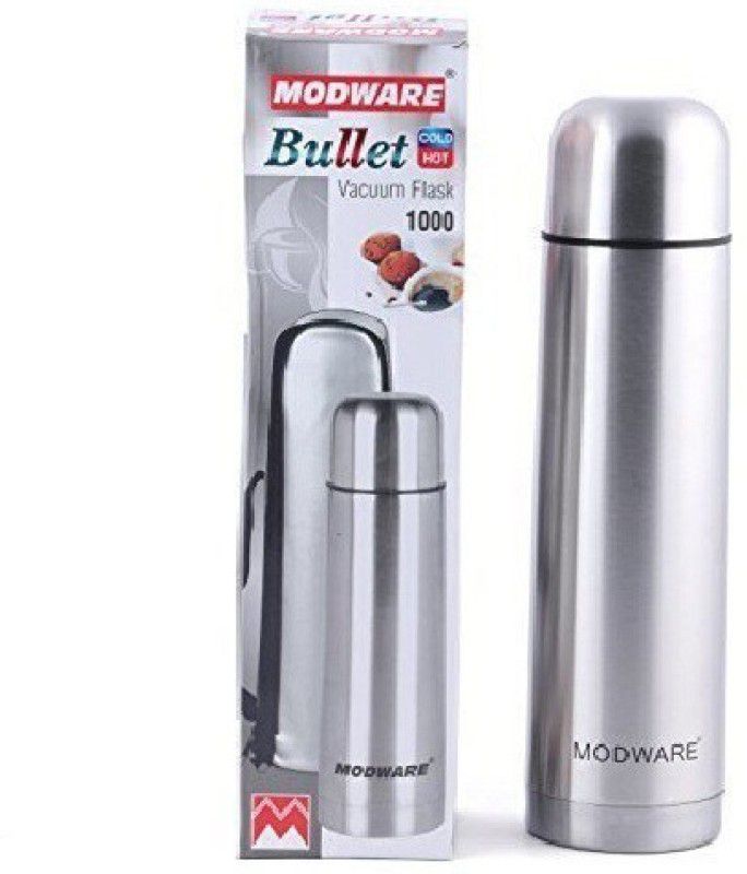 MODWARE Hot 1000 ml Flask  (Pack of 2, Grey, Steel)