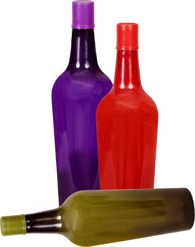 Classy Water Bottles, Set of 3, Chevas 1000 ml Bottle  (Pack of 3, Multicolor, Plastic)