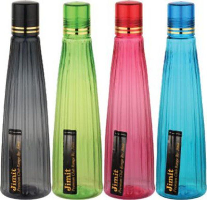 JIMIT PET NEXON 1000 1000 ml Bottle  (Pack of 4, Blue, Black, Green, Pink, Plastic)