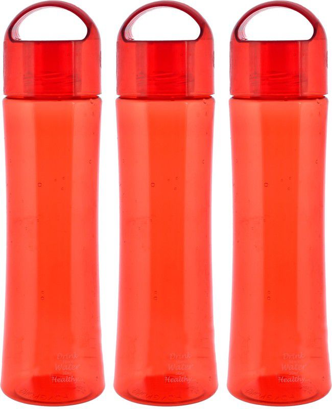 KUBER INDUSTRIES Unbreakable BPA & Leak Free Plastic Water Bottle- 1 Litre, Pack of 3 (Red) 3000 ml Bottle  (Pack of 3, Red, Plastic)
