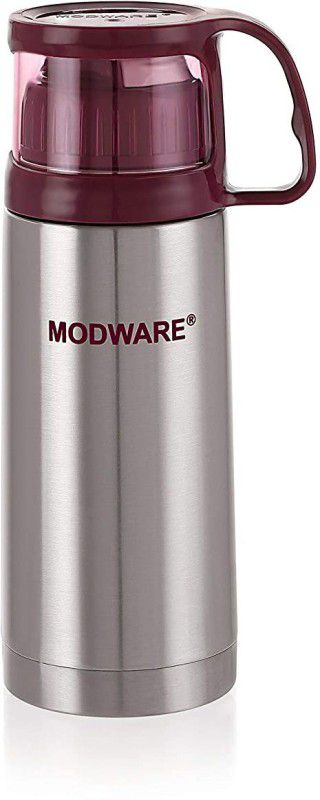 MODWARE Kup Easy With Cover 750 ml Flask  (Pack of 1, Maroon, Steel)