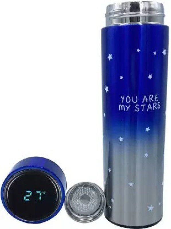 Temperature Bottle You are my Star Double Wall Stainless Steel Hot & Cold 500 ml Flask  (Pack of 1, Blue, Silver, Steel)