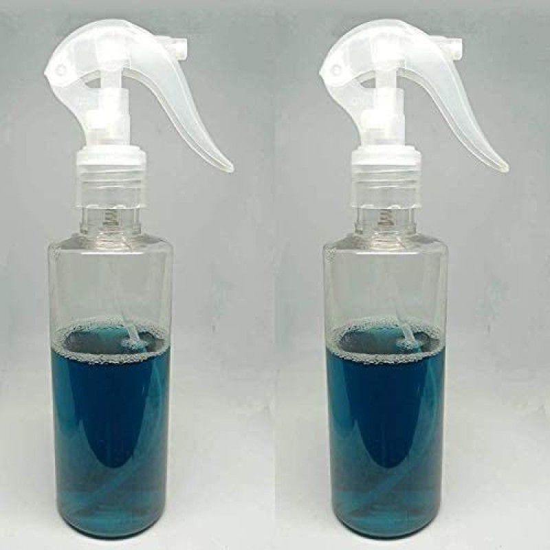 fixree empty spray bottle for sanitizer Plant,Hair, Cleaning 200ml 2 bottles 199 ml Spray Bottle  (Pack of 2, Clear, Plastic)