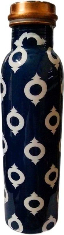 Dev creations Indian Ethicss Copper Water Bottle 1000ml Pack Of 1 1000 ml Bottle  (Pack of 1, Black, Copper)