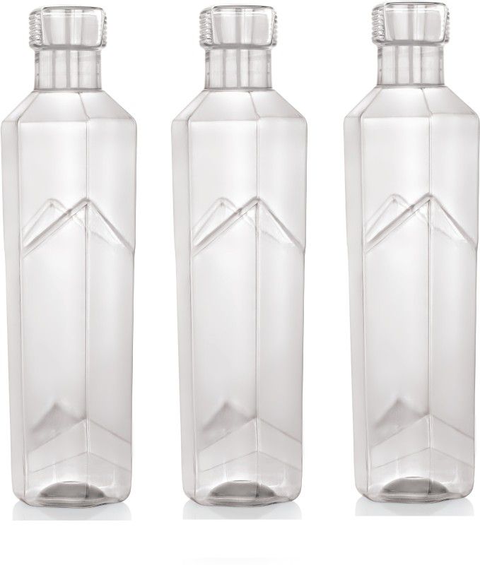 Ddice Glacier Tranparent Multi-Colour Pack of 3 1000 ml Bottle  (Pack of 3, Clear, PET)