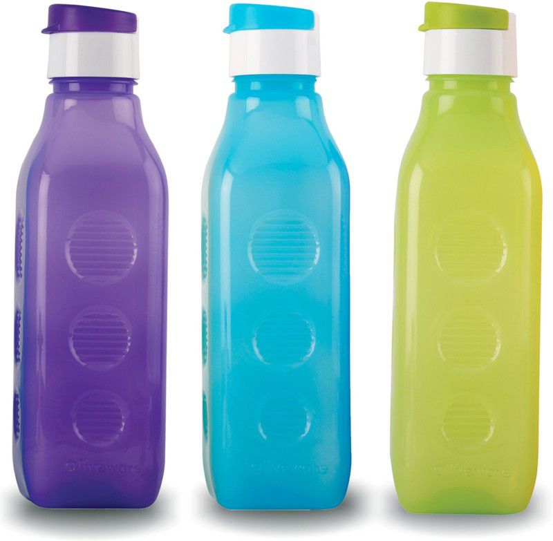 Oliveware Superya 1000 ml Bottle  (Pack of 3, Multicolor, Plastic)