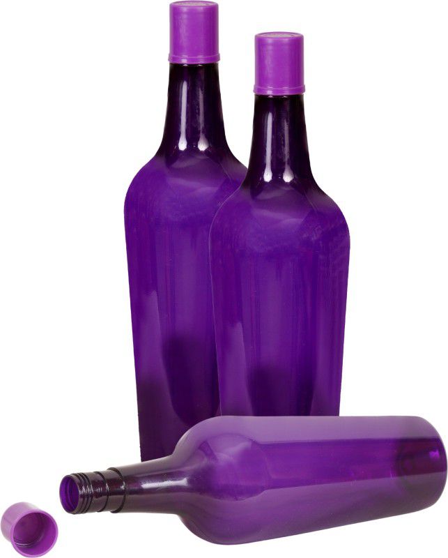 Classy Water Bottles, Set of 3, Chevas 1000 ml Bottle  (Pack of 3, Purple, Plastic)