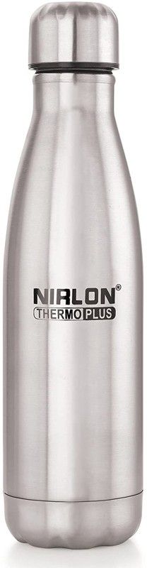 NIRLON SS Double Walled Plain, Thermosteel 24 Hours Hot and Cold Water 500 ml Bottle  (Pack of 1, Steel/Chrome, Steel)