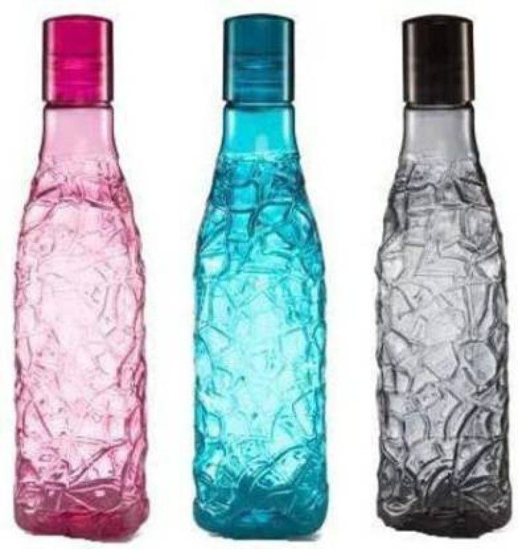 Innovative HARD WATER BOTTEL 1000 ml Bottle  (Pack of 3, Multicolor, Plastic)