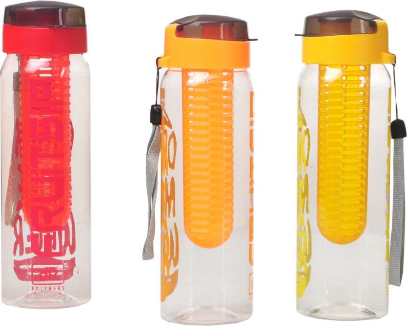 IMAGO Infuser Detox sport Fruit Sip Red-Orange-Yellow 700 ml Bottle  (Pack of 3, Multicolor, Plastic)