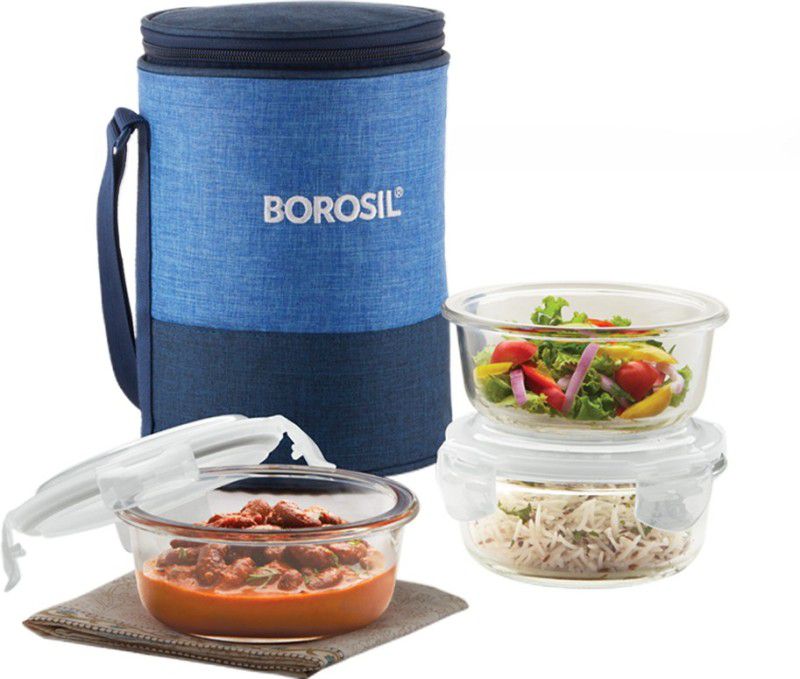 BOROSIL ICYS3PRI400_Lunch Box 3 Containers Lunch Box  (400 ml, Thermoware)