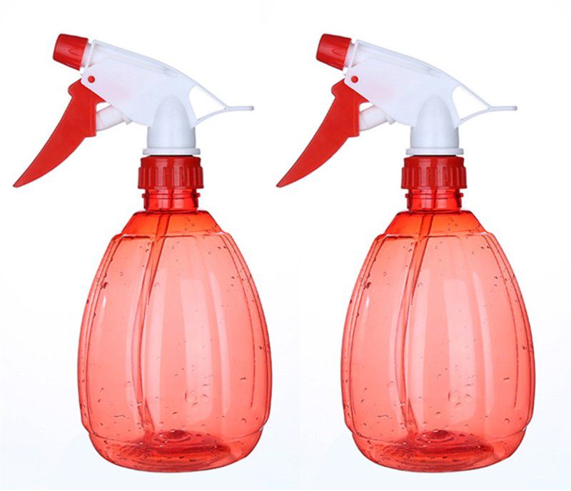 shri kanth art Combo of 2 Multi-Fuction Refillable Fine Mist Spray Bottle 500 ml Spray Bottle  (Pack of 2, Red, Plastic)