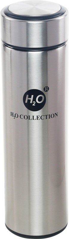 H2O Collection Bottle lite (450) ml Silver 450 ml Flask  (Pack of 1, Silver, Steel)