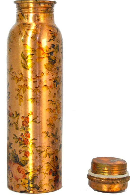 Santarms Printed Design Copper Water Bottle 1000 ml Bottle  (Pack of 1, Copper, Copper)