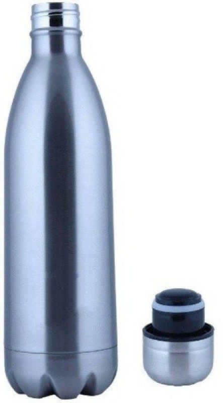 madhu store Hot n cold water bottle flask 1000 ML Flask steel 1000 ml Flask  (Pack of 1, Silver, Steel)
