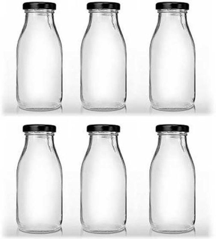 KAPDOLIYAS Hygenic Air Tight Water/Milk bottle in 1000ml,(Pack of 6) 1000 ml Bottle  (Pack of 6, Clear, Glass)