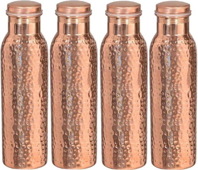 Satyaware copper 1000 ml Bottle  (Pack of 4, Brown, Copper)