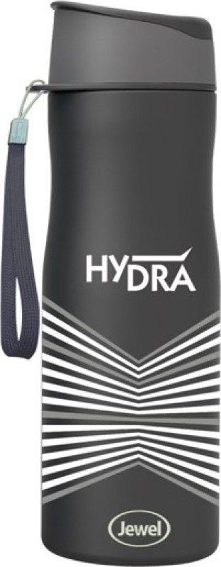 JEWEL Hydra Stylish Premium Stainless Steel single wall Water Bottle - Black 800 ml Bottle  (Pack of 1, Black, Steel)