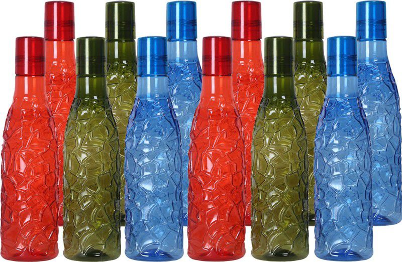 Imphi 12 Diamond Bottle 1000 ml Bottle  (Pack of 12, Multicolor, Plastic)