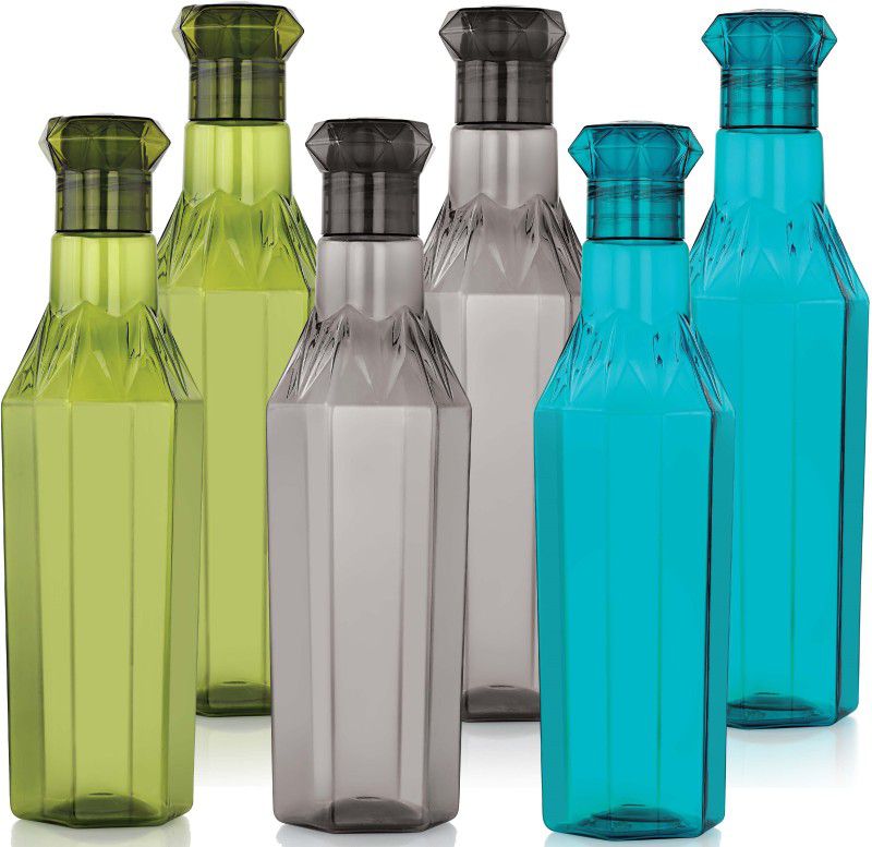 Aquastar Multi-Colour Pack of 6 1000 ml Bottle  (Pack of 6, Multicolor, Plastic)