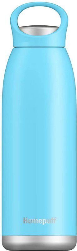 Home Puff Thermo Stainless Steel Insulated Water Bottle, Leak Proof, 8+hrs Hot/20+hrs Cold 900 ml Bottle  (Pack of 1, Blue, Steel)