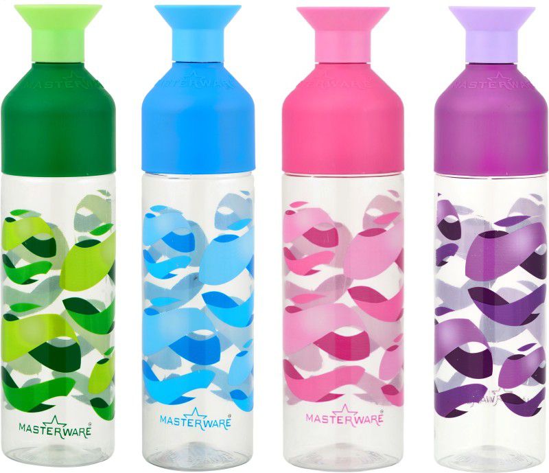 Crown 1000 ml Bottle  (Pack of 4, Multicolor, Plastic)