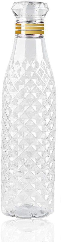 Lonekart PACK OF 1 Diamond Design Water Bottle with diamond cap 1000 ml Bottle  (Pack of 1, Clear, Plastic)