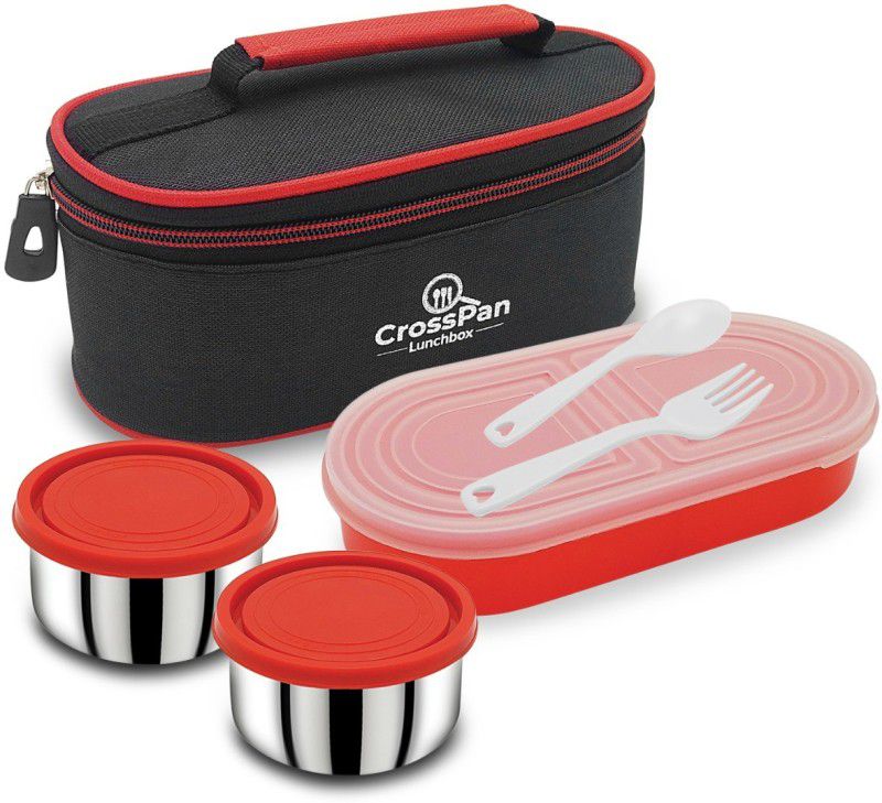 CrossPan Double Decker Lunch Box 3 Containers Lunch Box  (1000 ml)